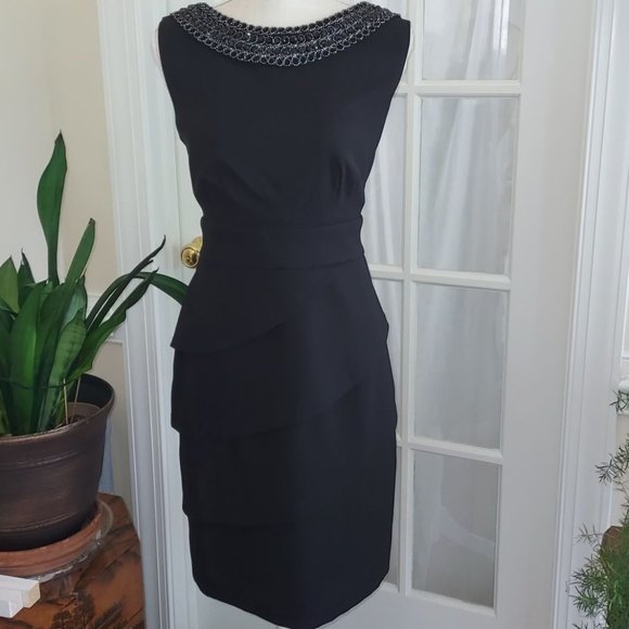 Dresses & Skirts - CONNECTED APPAREL JEWELED NECKLINE